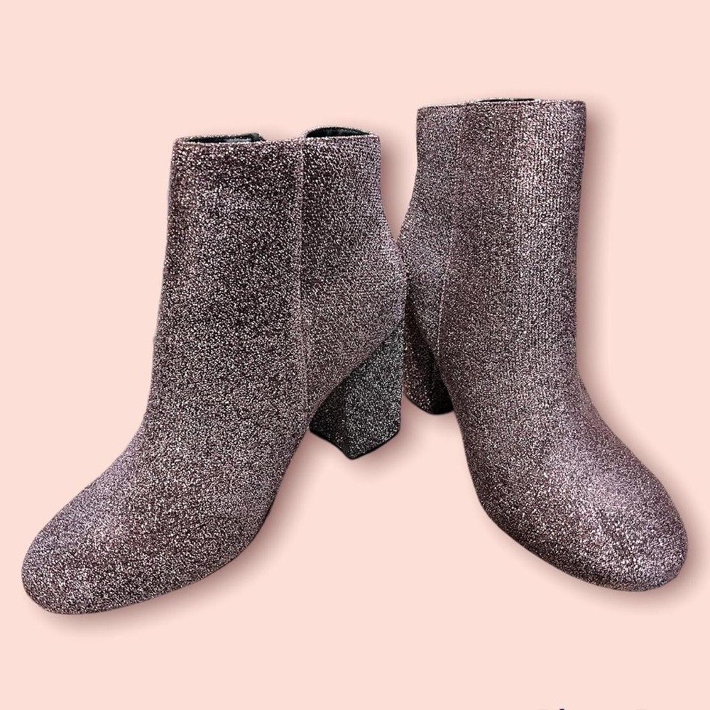 ASOS Sparkly Pink Heeled Boots